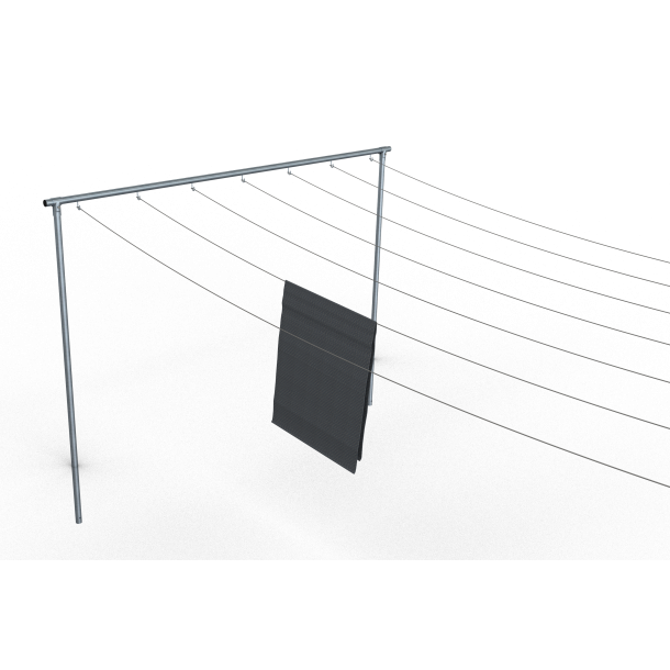 Laundry drying stand | Cross tube 3500 mm7 hooks, one-sided | steel tube  48 mm